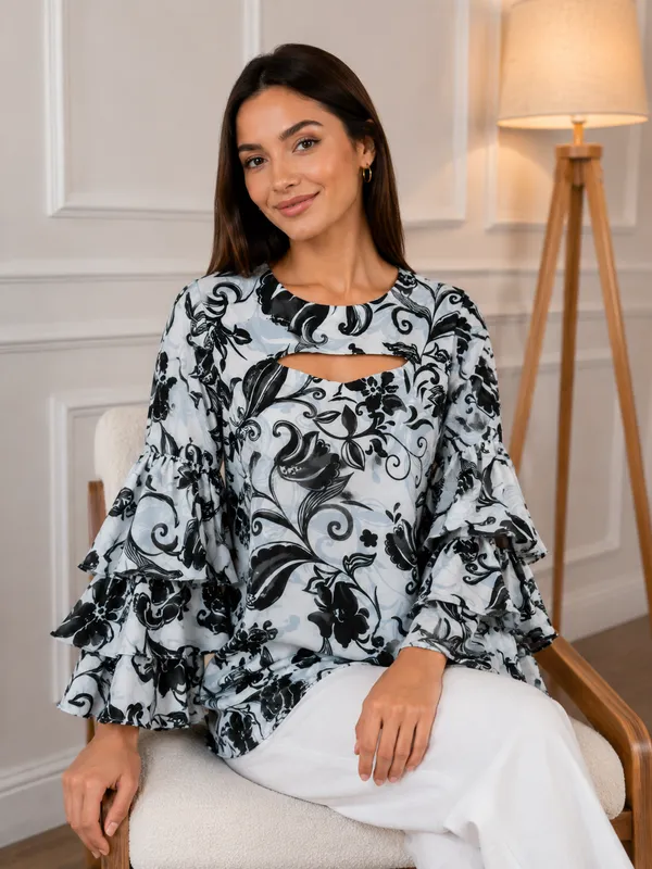 White_Sheer_Floral_Print_Bell_Sleeve_Top_for_Women