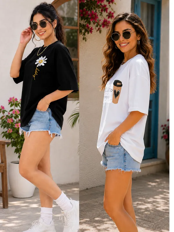 Black_And_White_Oversized_Graphic_T-Shirt_For_Women