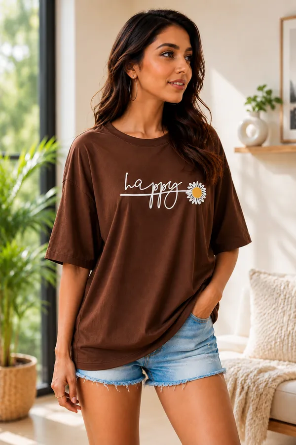 Brown_Oversized_Graphic_T-Shirt_For_Women
