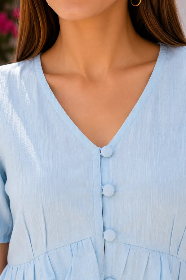 Light_Blue_Textured_Puff_Sleeve_Peplum_Top_for_Women