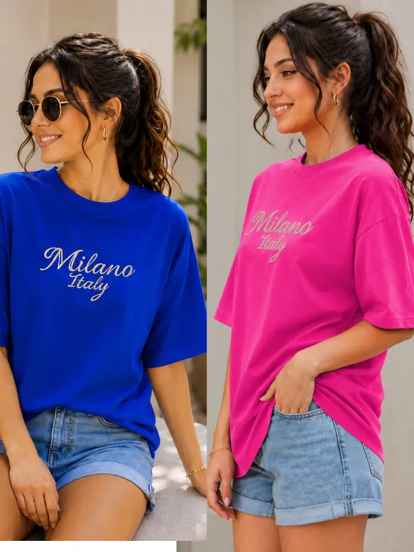 Blue_And_Pink_Relaxed_Fit_Graphic_T-Shirts_For_Women