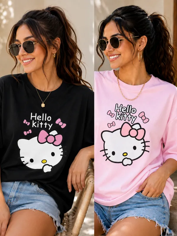 Black_And_Pink_Oversized_Graphic_T-Shirt_For_Women