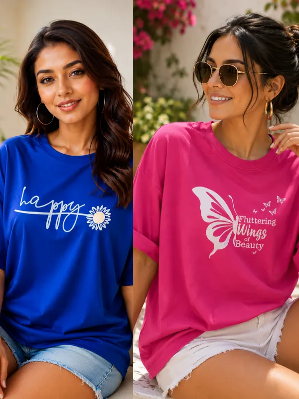 Blue_And_Pink_Graphic_Oversized_T-Shirts_for_Women