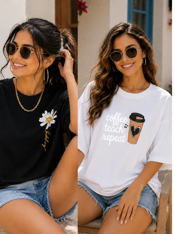 Black_And_White_Oversized_Graphic_T-Shirt_For_Women