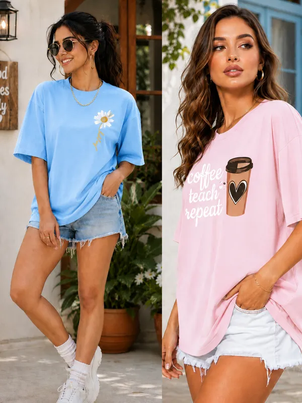 Blue_And_Pink_Oversized_Graphic_T-Shirt_for_Women
