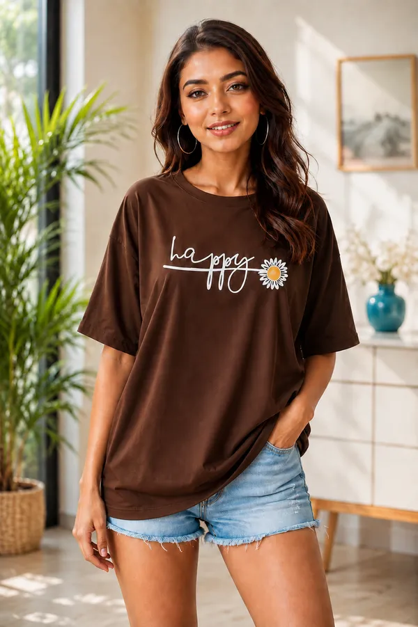 Brown_Oversized_Graphic_T-Shirt_For_Women
