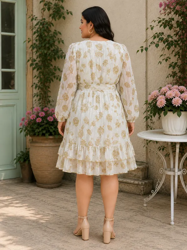 White_Polyester_Short_Dress_For_Women