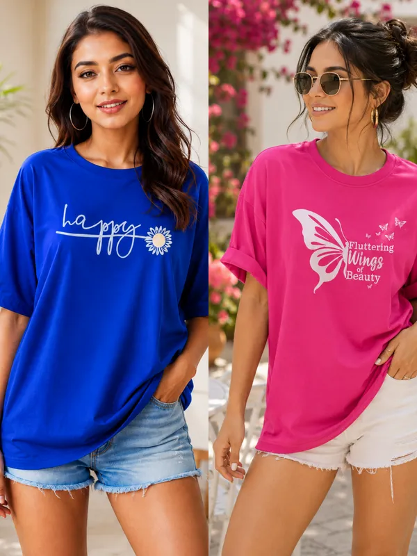 Blue_And_Pink_Graphic_Oversized_T-Shirts_for_Women