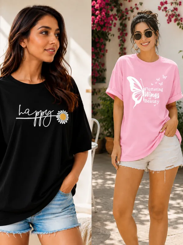 Black_Graphic_Print_Relaxed_Fit_T-Shirt_for_Women