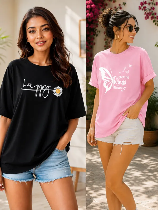 Black_Graphic_Print_Relaxed_Fit_T-Shirt_for_Women