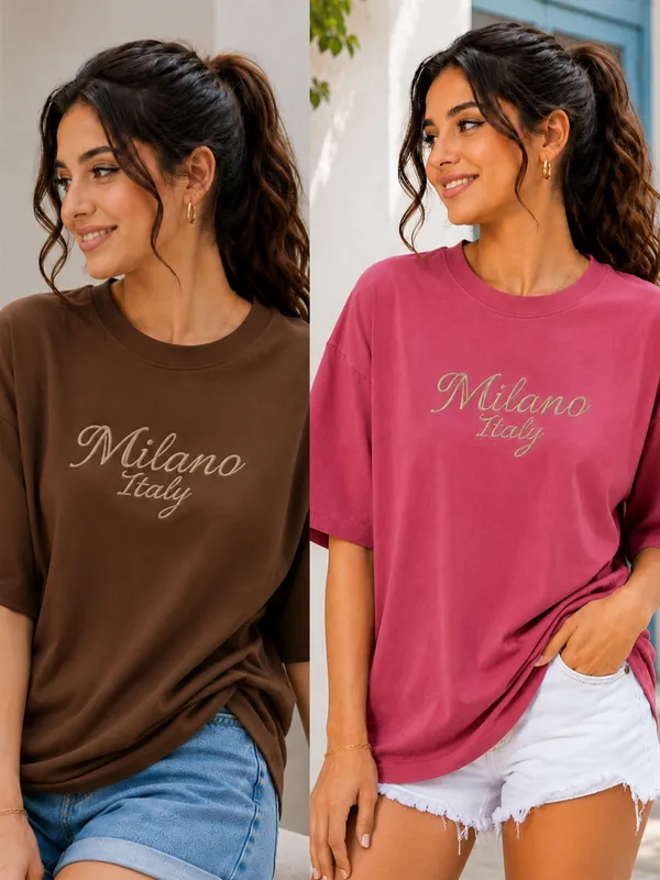 Brown_And_Pink_Oversized_Printed_T-Shirt_For_Women