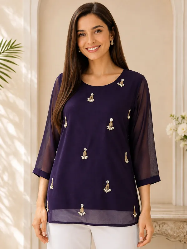 Purple_Sheer_Embellished_Regular_Fit_Top_for_Women