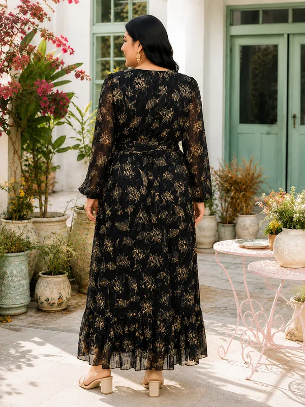Black_Polyester_Long_Dress_For_Women