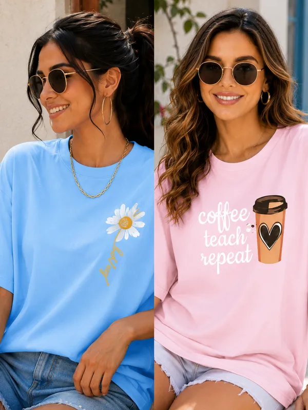 Blue_And_Pink_Oversized_Graphic_T-Shirt_for_Women