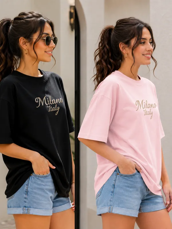 Black_And_Pink_Oversized_T-Shirt_for_Women