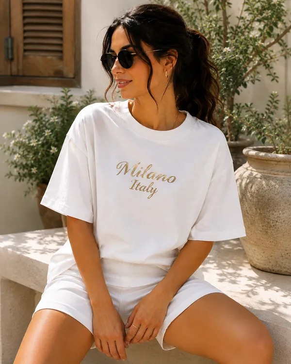 White_Casual_T-Shirt_And_Shorts_Co-Ord_Set_For_Women