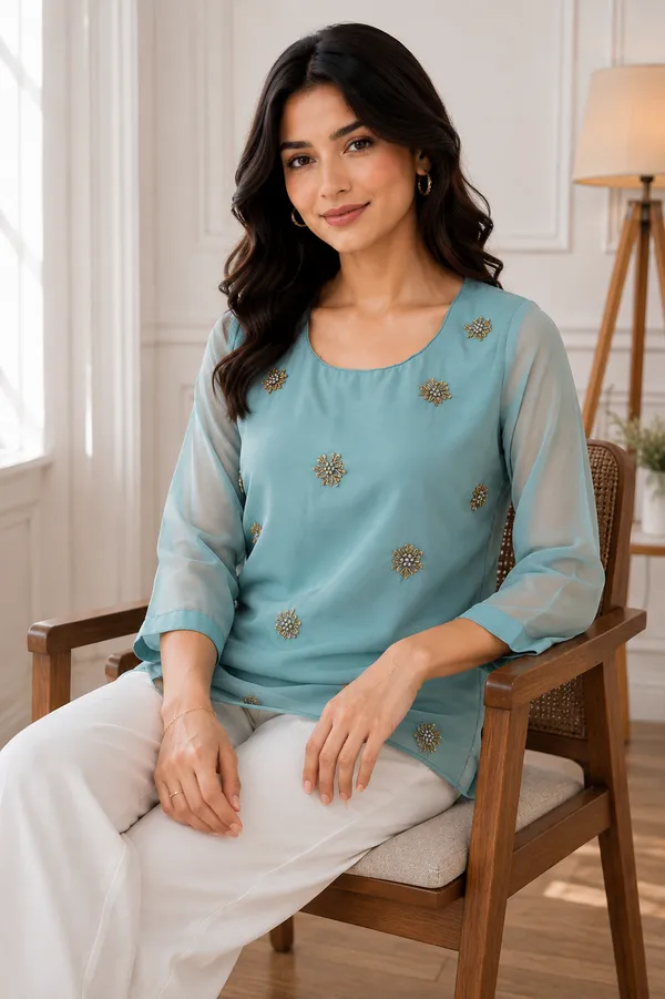 Teal_Embroidered_Straight_Kurta_for_Women