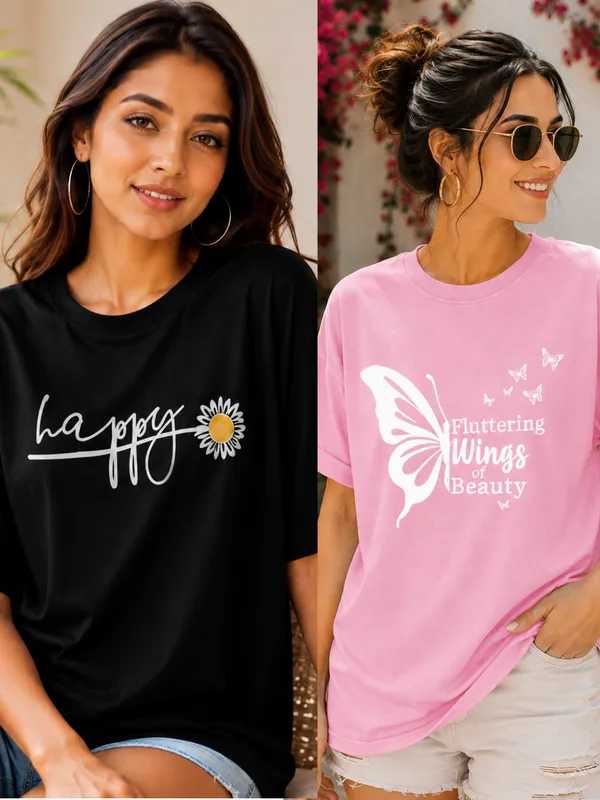 Black_Graphic_Print_Relaxed_Fit_T-Shirt_for_Women