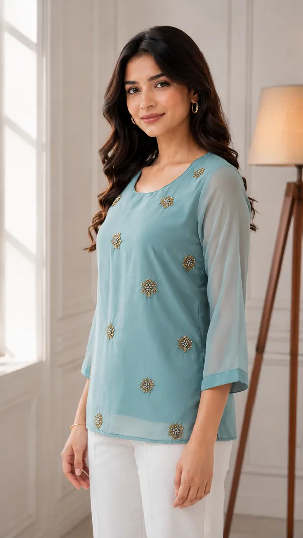 Teal_Embroidered_Straight_Kurta_for_Women