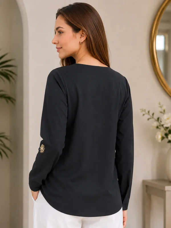 Black_Embellished_Long_Sleeve_Top_for_Women
