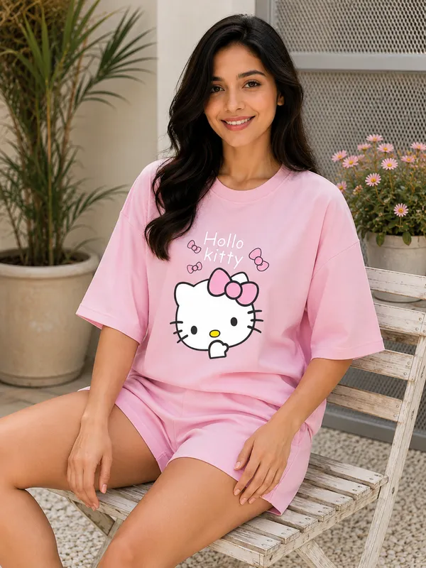 Pink_Printed_Short_Sleepwear_Set_for_Women