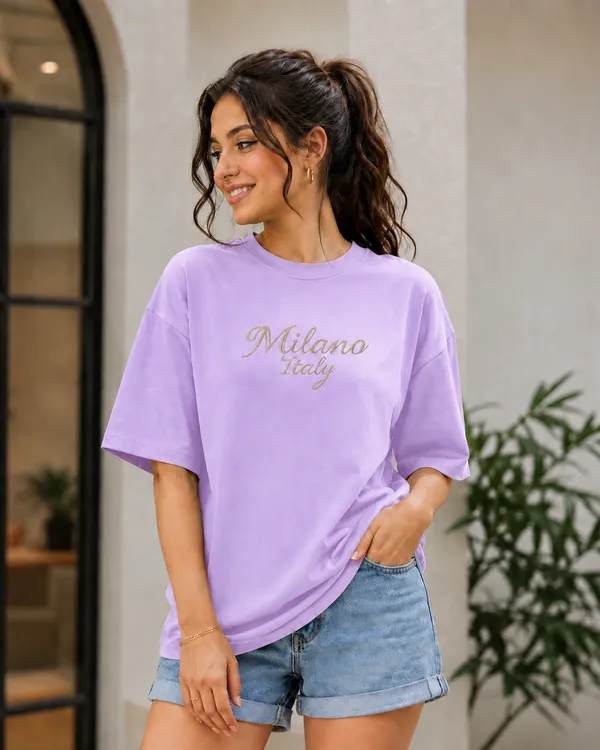 Lavender_Casual_Fit_T-Shirt_for_Women