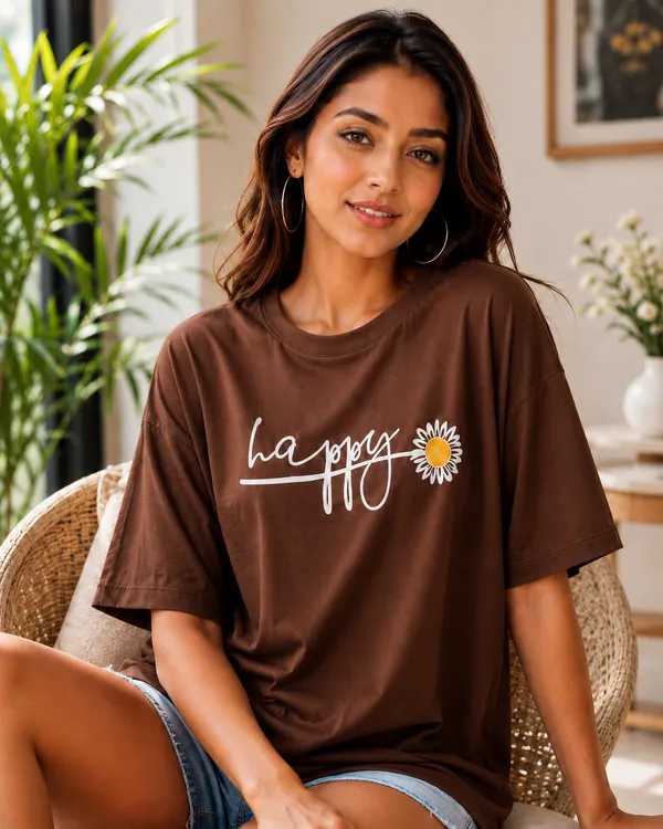 Brown_Oversized_Graphic_T-Shirt_For_Women