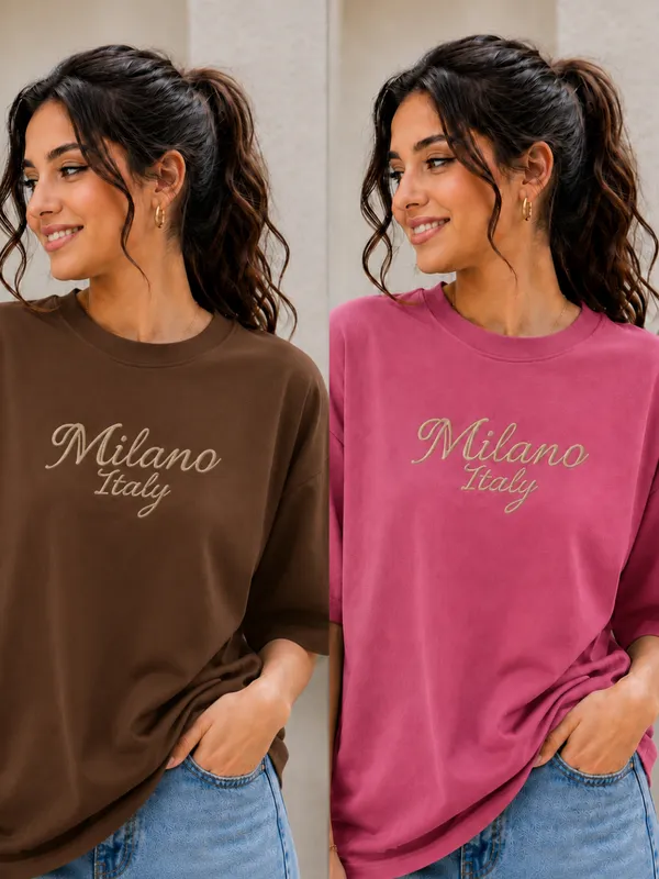 Brown_And_Pink_Oversized_Printed_T-Shirt_For_Women