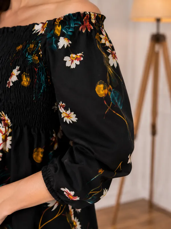 Black_Floral_Off_Shoulder_Top_for_Women