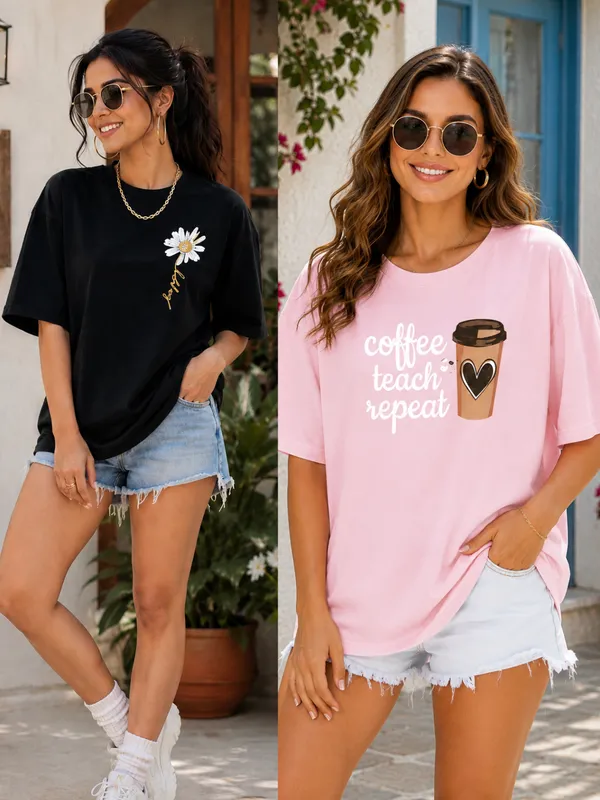 Black_And_Pink_Oversized_Graphic_T-Shirts_for_Women