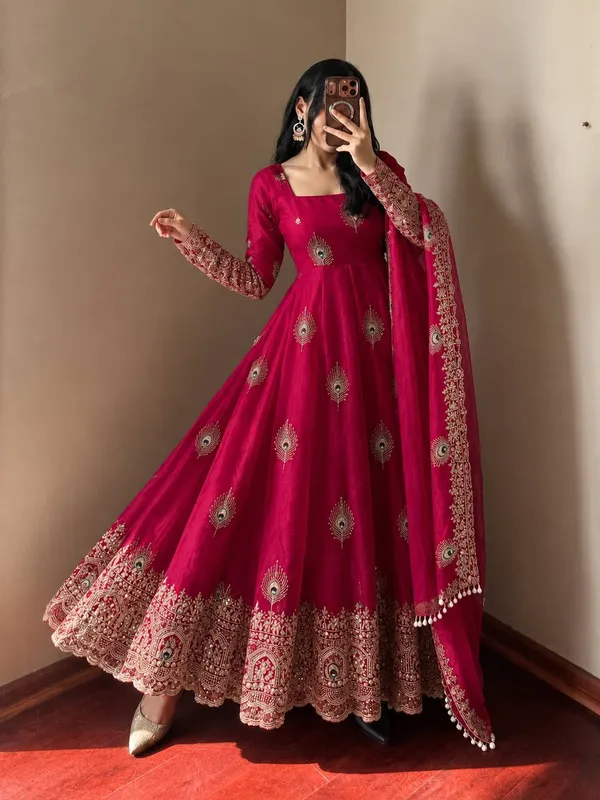 Red_Embroidered_Anarkali_Suit_Set_for_Women