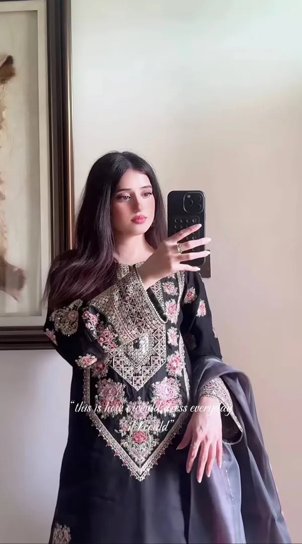 Black_Embroidered_Straight_Kurta_Set_For_Women