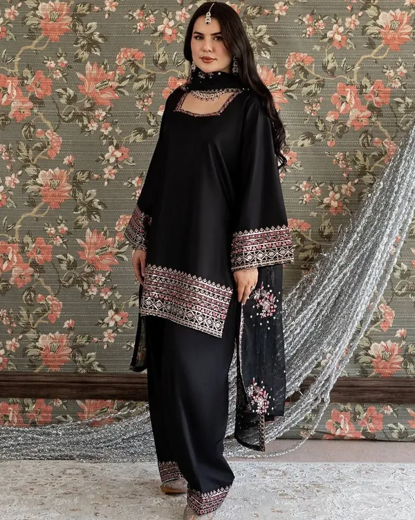 Black_Embroidered_Three_Piece_Suit_Set_for_Women