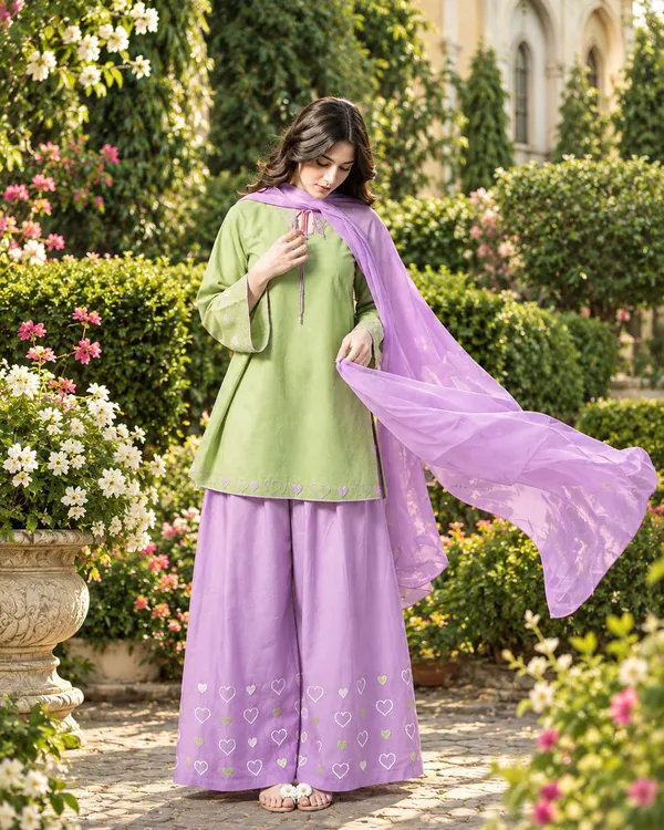 Green_Purple_Printed_Kurta_Set_for_Women