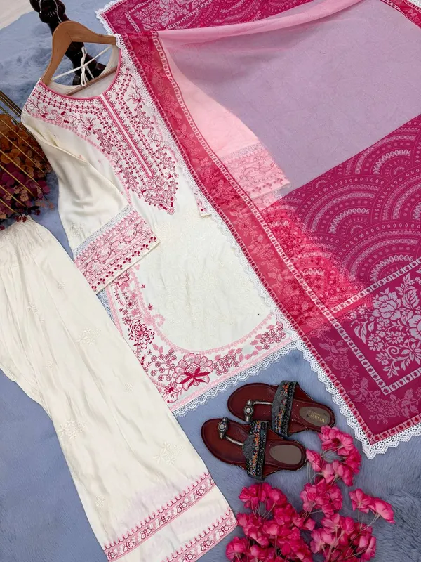 White_Printed_Three_Piece_Salwar_Suit_Set_for_Women