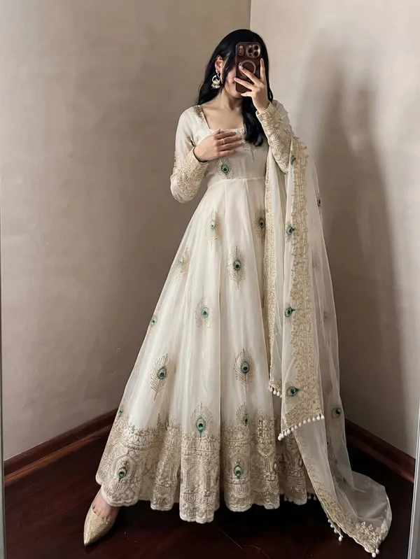 Ivory_Embroidered_Anarkali_Dress_For_Women