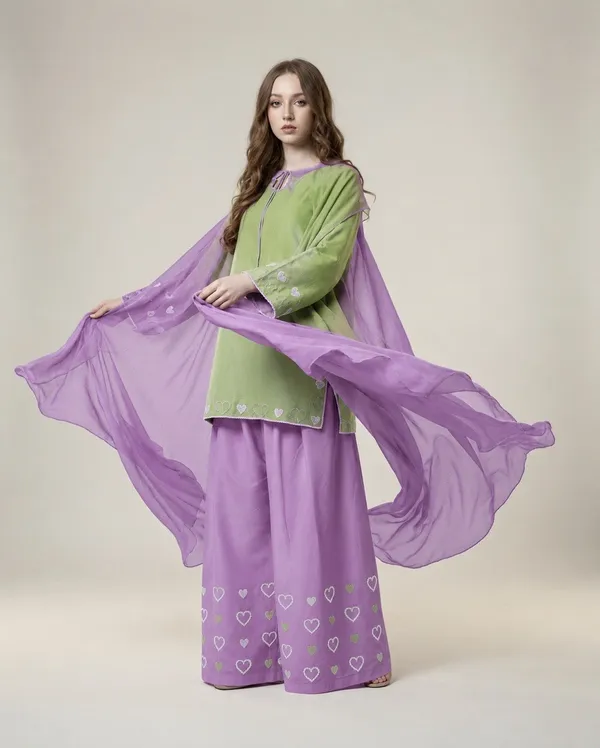 Green_Purple_Printed_Kurta_Set_for_Women