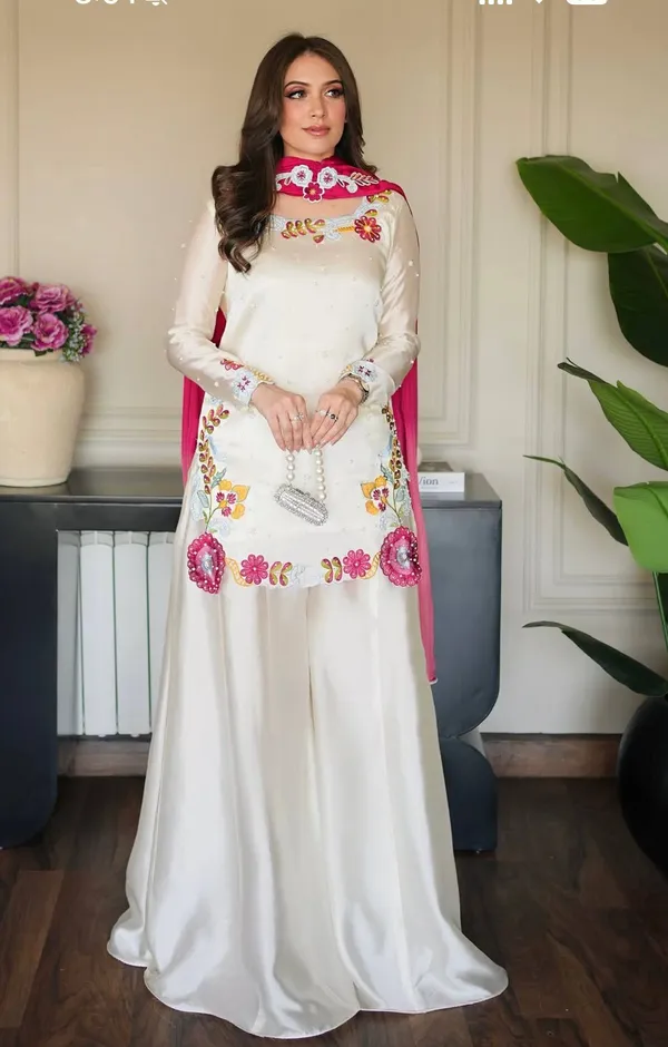 White_Embroidered_Straight_Kurta_Set_For_Women