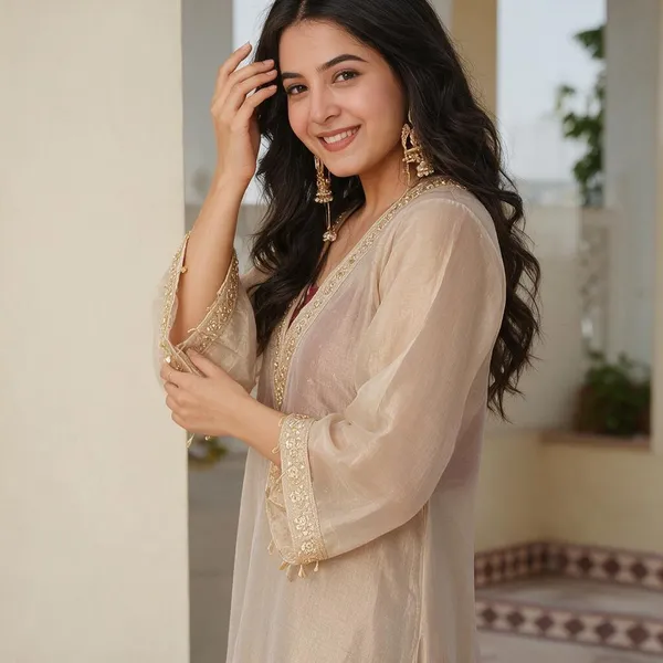 Beige_Textured_Straight_Kurta_Set_for_Women
