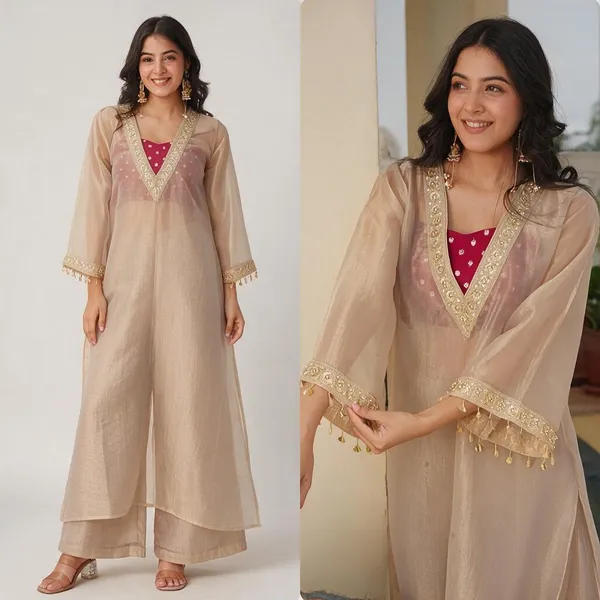 Beige_Textured_Straight_Kurta_Set_for_Women