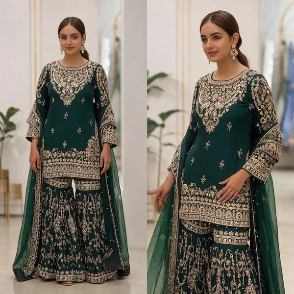 Green_Embroidered_Kurta_Sharara_Set_for_Women