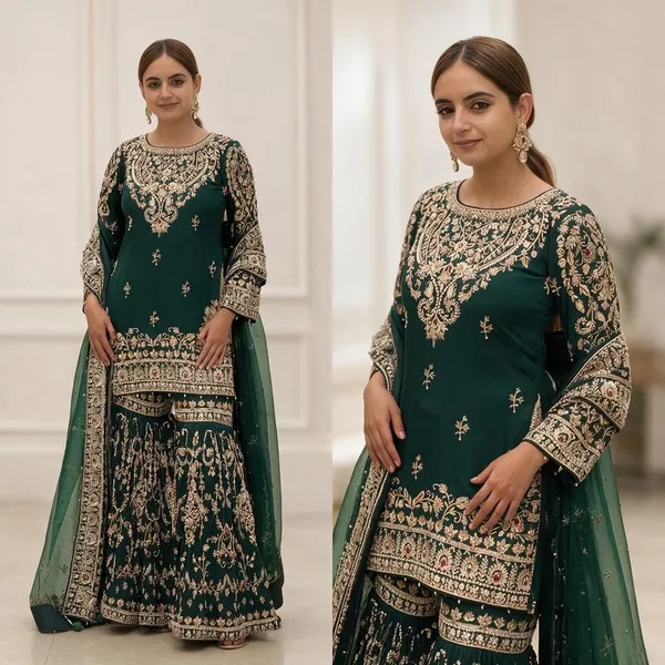 Green_Embroidered_Kurta_Sharara_Set_for_Women