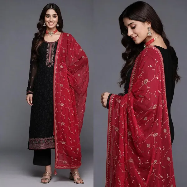 Black_Embroidered_Ethnic_Kurta_Set_For_Women