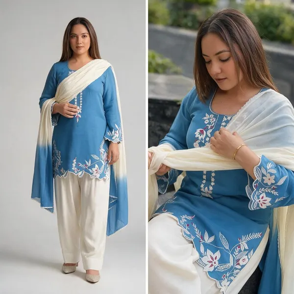 Blue_Floral_Kurta_Palazzo_Set_For_Women
