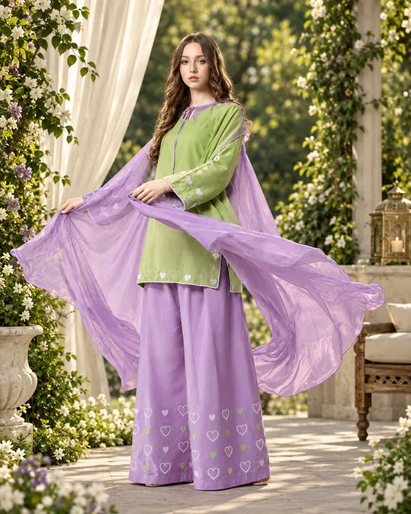 Green_Purple_Printed_Kurta_Set_for_Women
