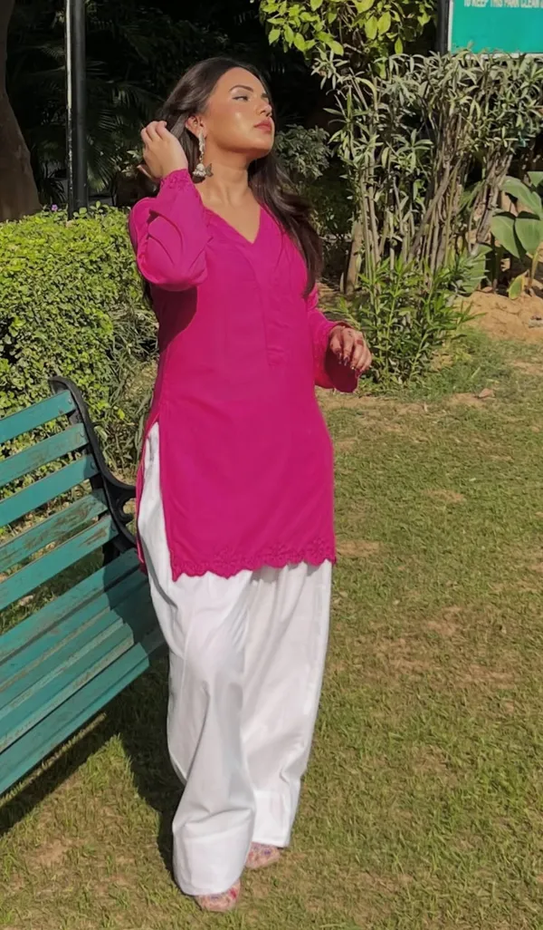 Pink_And_White_Straight_Kurta_Pant_Set_for_Women