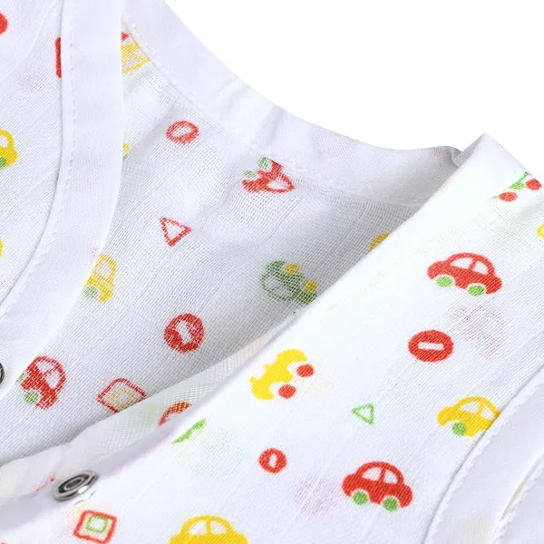 White_Muslin_Cotton_Front_Open_Jhabla_For_Newborns_Pack_Of_2