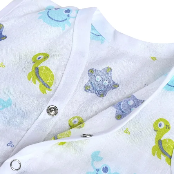 White_Muslin_Cotton_Front_Open_Jhabla_For_Newborns_Pack_Of_2