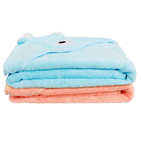 Orange_Blue_Cotton_Hooded_Baby_Towel_Swaddle_For_Newborns_Pack_Of_2