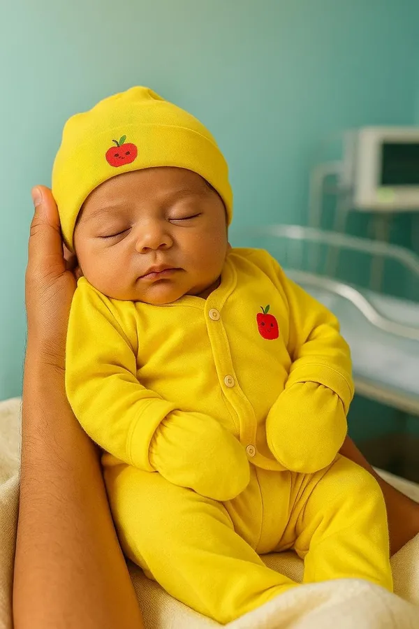 Yellow_Cotton_5-Piece_Newborn_Clothing_Set_For_Baby_Boys_&_Girls